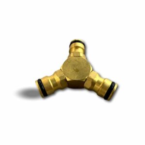 Raccord triple tétine en laiton | 3 voies mâles en Y | Avec joints d'étanchéité