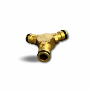 Alternative view of Raccord triple tétine en laiton | 3 voies mâles en Y | Avec joints d'étanchéité