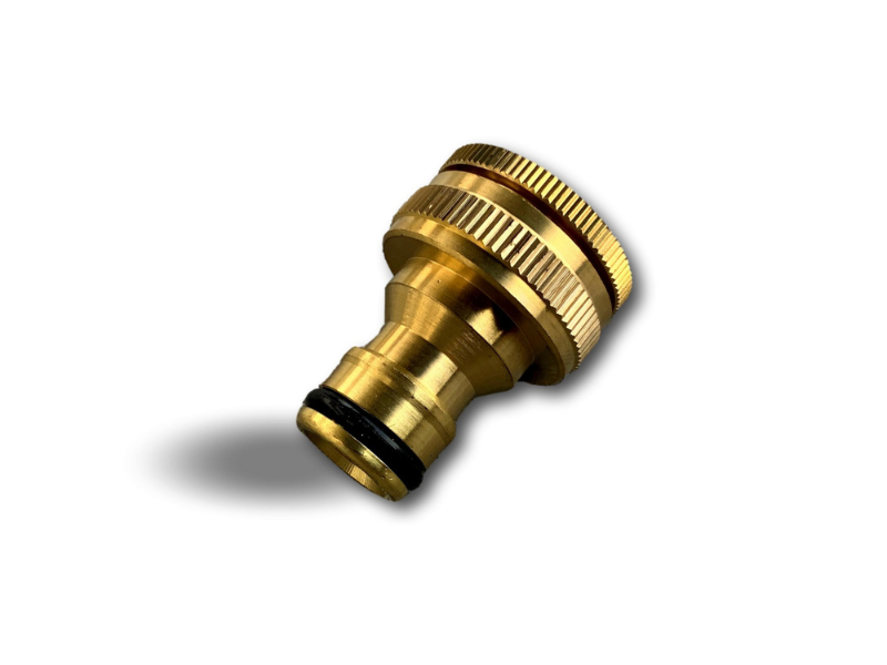 Adaptateur double | Version femelle | Tétine en laiton avec un joint torique – Image 2