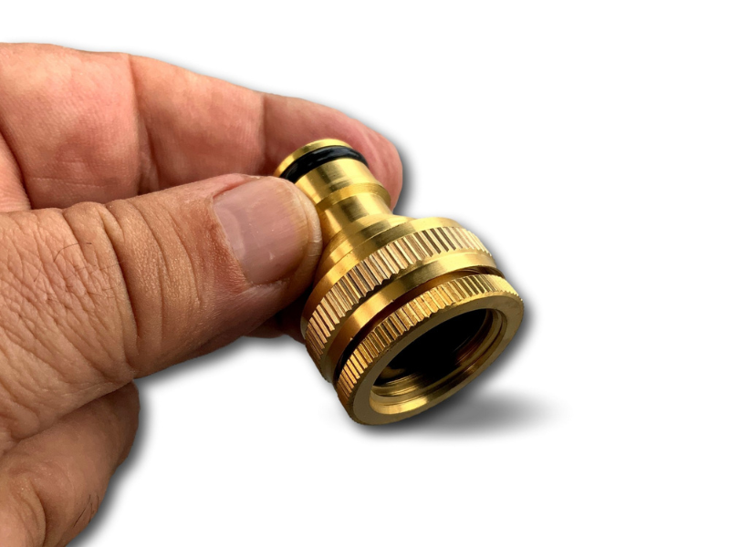 Adaptateur double | Version femelle | Tétine en laiton avec un joint torique – Image 6