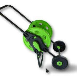 Chariot porte tuyau enrouleur | Stockage 45 mètres de tuyau | Acier PP ABS