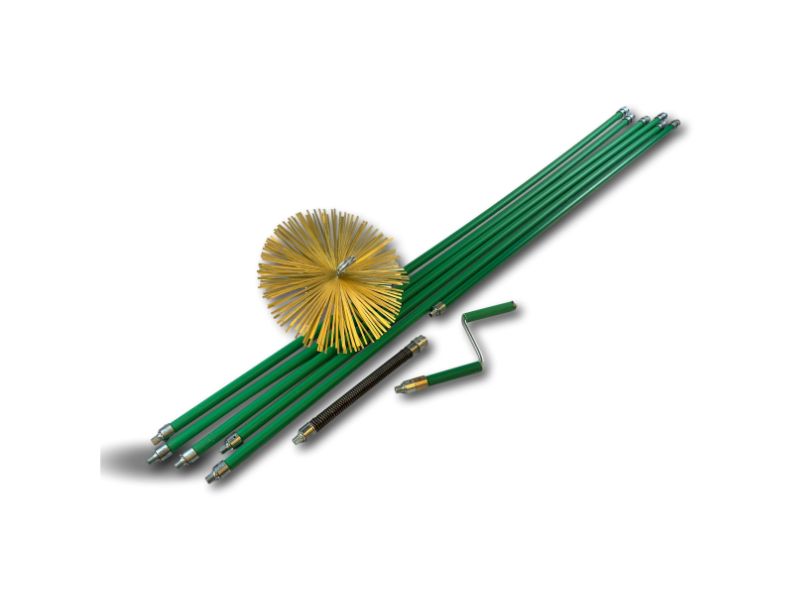 Kit ramonage rotatif | Système tout kiblok | Hérisson acier | Cannes vertes autobloquantes
