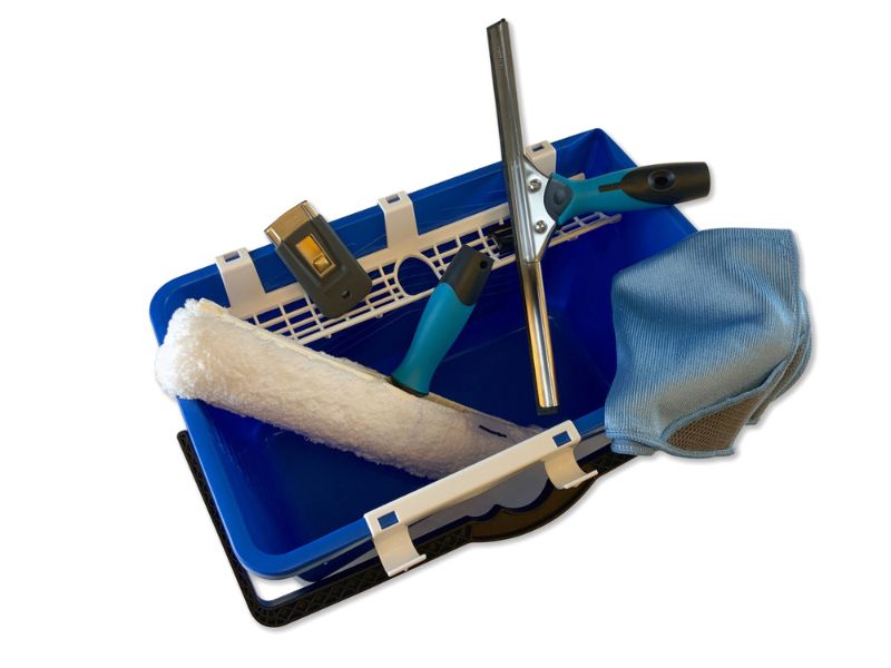 Kit laveur de vitres hyper pro | Avec seau mouilleur raclette grattoir chiffon – Image 5