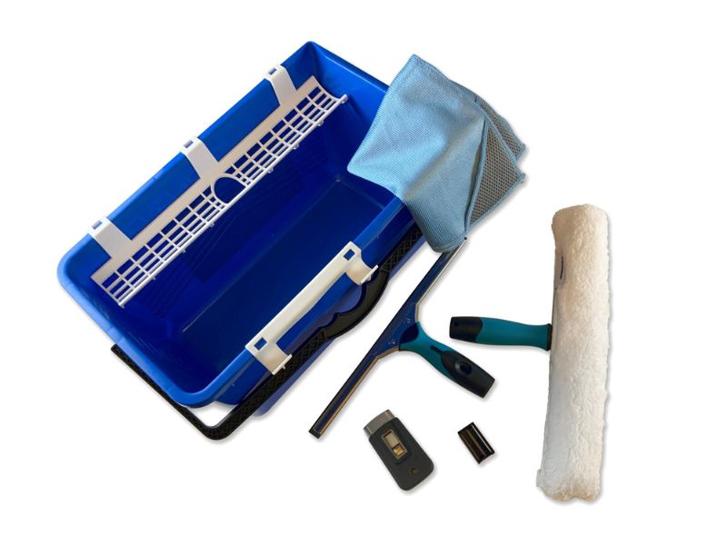 Kit laveur de vitres hyper pro | Avec seau mouilleur raclette grattoir chiffon – Image 6