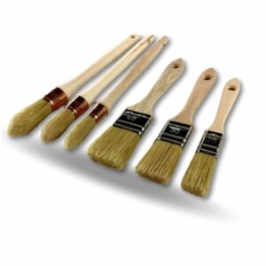 Alternative view of 6 pinceaux fabrication française | Matériel professionnel | Poil soie blanche