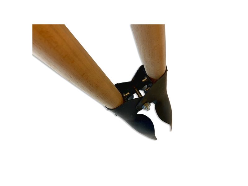 Pelle bèche à trou en acier avec 2 manches bois | 140 cm – Image 4