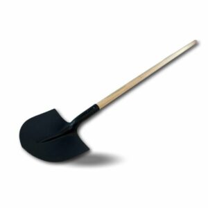 Pelle de maçon | Manche de 130 cm en bois | Bout rond col de cygne acier - Quantité x 1