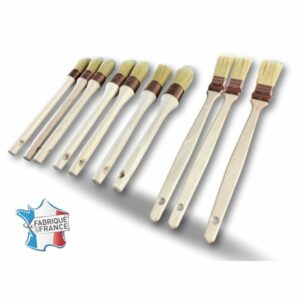 Alternative view of Lot 10 pinceaux à rechampir pouces plats coudés | version pro 100% France