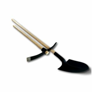 Lot pioche terrassier manche 90 cm + pelle de maçon manche 130 cm | Tête acier - Quantité x 1