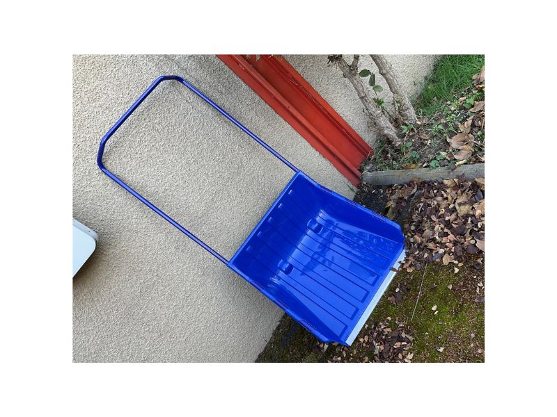 Pelle à neige traineau 64x70 cm plastique | manche ergonomique acier – Image 7