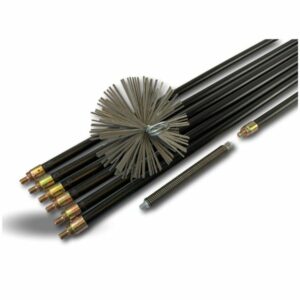 Kit ramonage hyper pro | Hérisson acier | 7 cannes noires PPN 13,25m + ressort