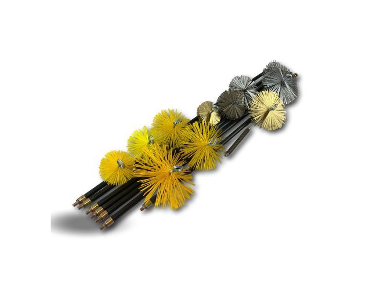 Kit ramonage hyper pro | 10 hérissons acier+nylon | 7 cannes PPN 13,25m+ressort