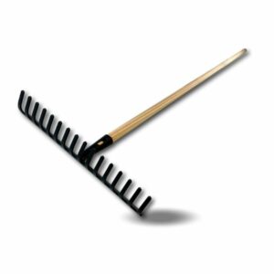 Rateau 16 dents recourbées | Manche 150 cm en bois | Tête acier | Largeur 40 cm - Quantité x1