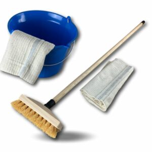 Alternative view of Pack à récurer chiendent | 2 serpillières | Seau | Manche bois | Lave pont