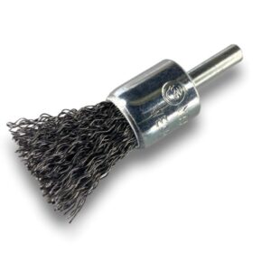 Brosse en bout sur tige | Forme pinceau | Fil ACIER dur | Diamètres variés