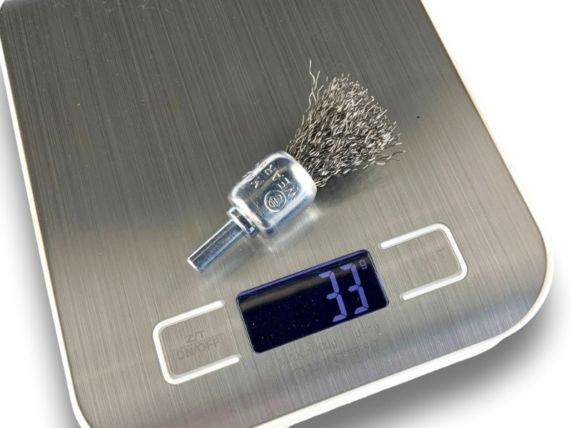 Brosse en bout sur tige | Forme pinceau | Fil INOX dur | Diamètres variés – Image 7