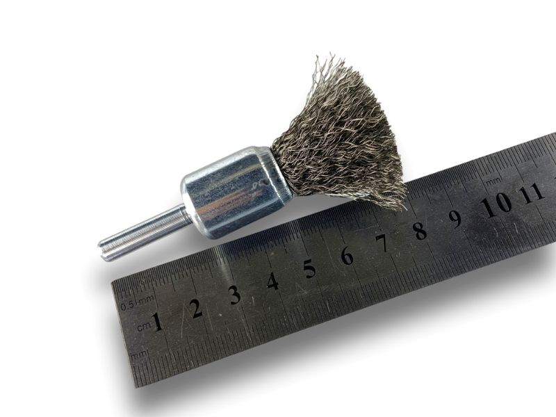 Brosse en bout sur tige | Forme pinceau | Fil INOX souple | Diamètres variés – Image 7