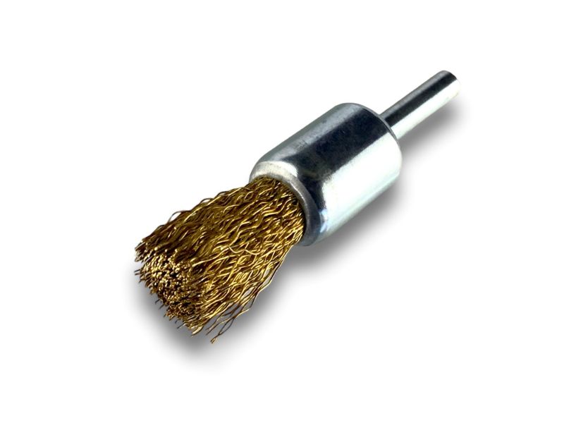 Brosse en bout sur tige | Forme pinceau | Fil LAITON dur | Diamètres variés – Image 2