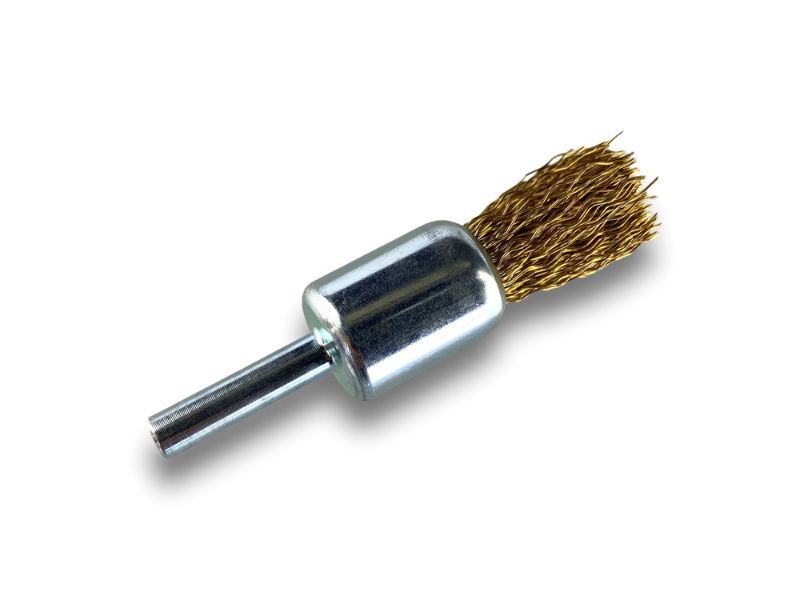 Brosse en bout sur tige | Forme pinceau | Fil LAITON dur | Diamètres variés – Image 3