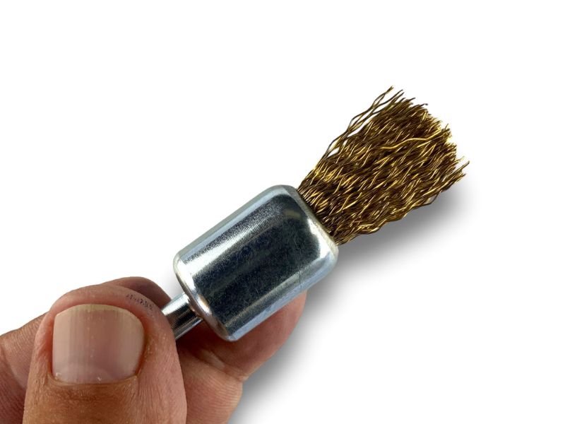 Brosse en bout sur tige | Forme pinceau | Fil LAITON dur | Diamètres variés – Image 4