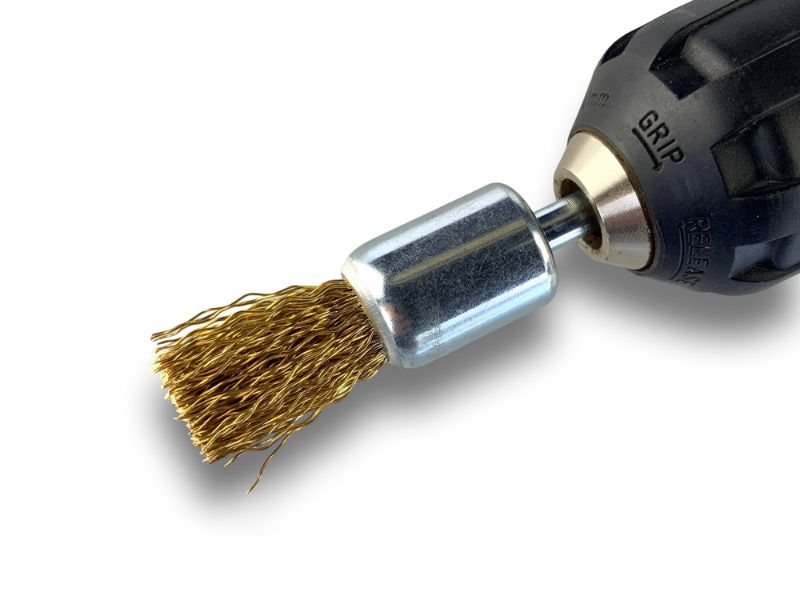 Brosse en bout sur tige | Forme pinceau | Fil LAITON dur | Diamètres variés – Image 5