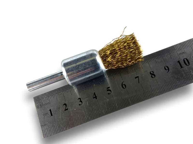 Brosse en bout sur tige | Forme pinceau | Fil LAITON dur | Diamètres variés – Image 6