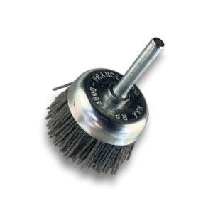Brosse Circulaire sur Tige | NYLON abrasif grain 80 | Diamètres variés