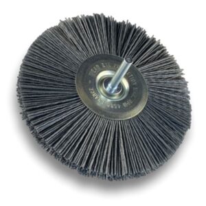Brosse circulaire sur tige Ø 120 mm 1/2/3 rangs | NYLON abrasif grain 120
