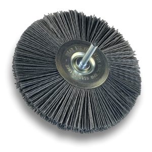 Brosse circulaire sur tige Ø 120 mm 1/2/3 rangs | NYLON abrasif grain 120
