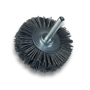 Brosse circulaire sur tige Ø 60 mm 1/2/3 rangs | NYLON abrasif grain 120