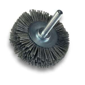 Brosse circulaire sur tige Ø 60 mm 1/2/3 rangs | NYLON abrasif grain 80