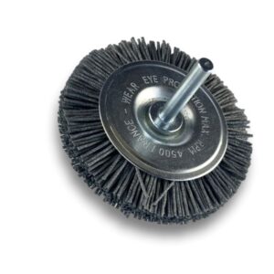 Brosse circulaire sur tige Ø 75 mm 1/2/3 rangs | NYLON abrasif grain 120