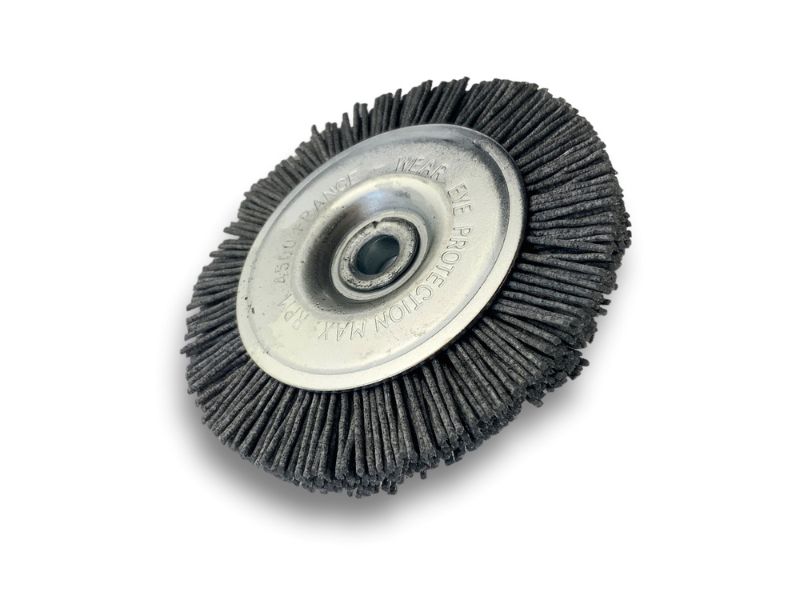 Brosse circulaire sur tige Ø 75 mm 1/2/3 rangs | NYLON abrasif grain 120 – Image 3
