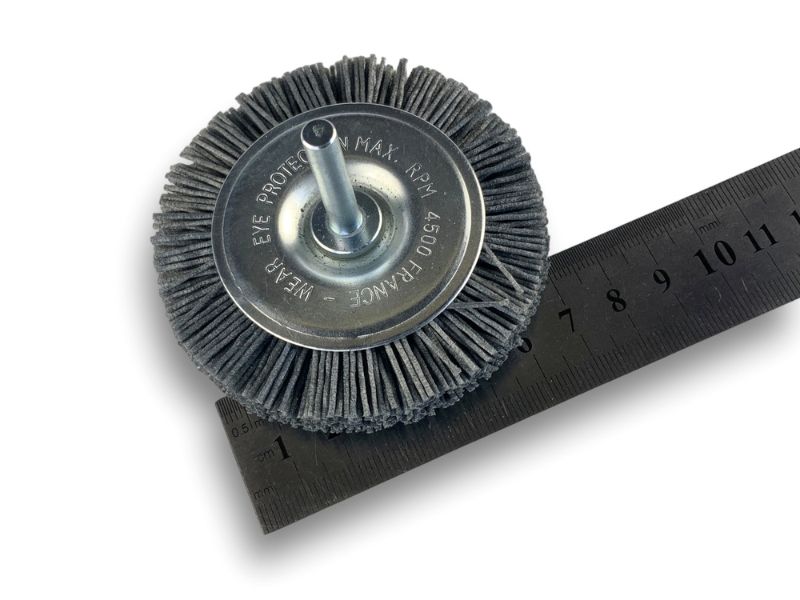 Brosse circulaire sur tige Ø 75 mm 1/2/3 rangs | NYLON abrasif grain 120 – Image 6