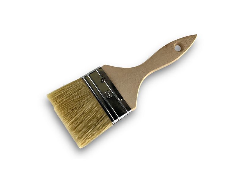 Lot de 10 pinceaux queue de morue | Largeur 80 mm | Différentes épaisseurs | Tous travaux peinture, laques, vernis