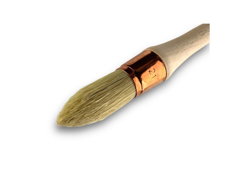 Lot de 10 pinceaux de Pouce à rechampir | Brosse ronde | Soie Blanche | Diamètres variés – Image 4