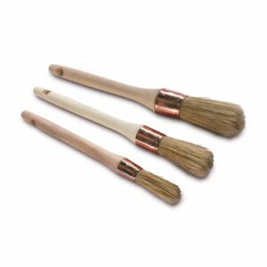 Lot Pinceaux de pouce - Brosse ronde soie blanche - Peinture rénovation volets moulure plinthe