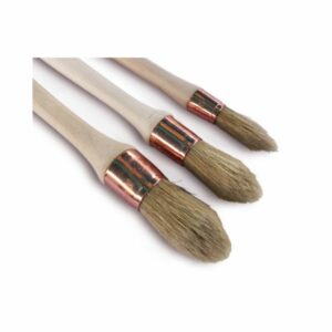 Lot Pinceaux de pouce à rechampir | Brosse ronde soie blanche