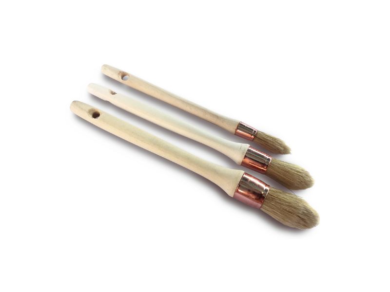 Lot Pinceaux de pouce à rechampir | Brosse ronde soie blanche – Image 2