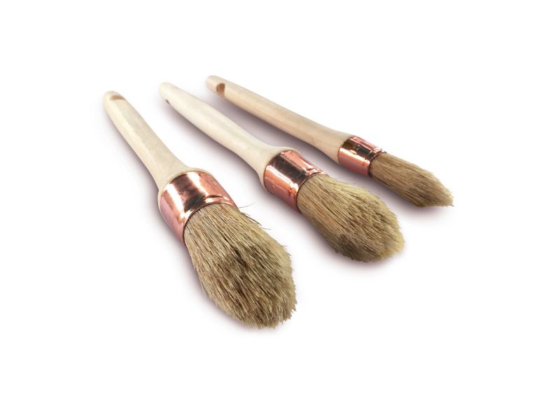 Lot Pinceaux de pouce à rechampir | Brosse ronde soie blanche – Image 3