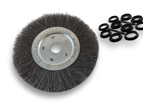 Brosse Circulaire touret ACIER Dur | Ø 250 mm | 1 à 3 rangs Brosses rotatives avec alésage