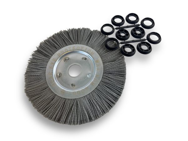 Brosse Circulaire touret Nylon | Abrasif grain 120 | Ø 250 mm | 1 à 3 rangs Brosses rotatives avec alésage