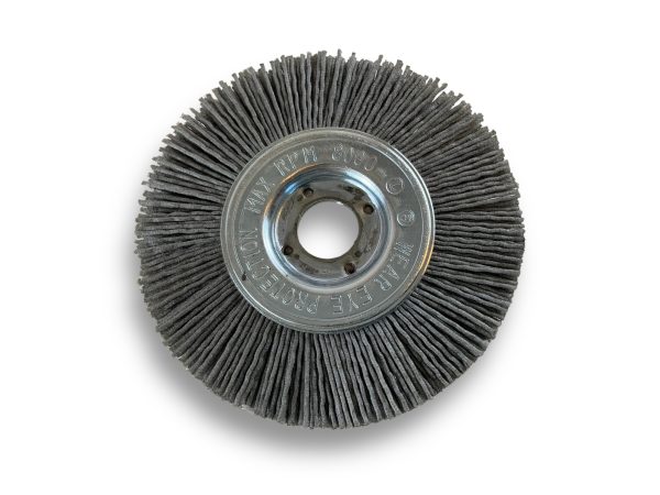 Brosse Circulaire touret Nylon | Abrasif grain 120 | Ø 100 mm | 1 à 3 rangs Brosses rotatives avec alésage