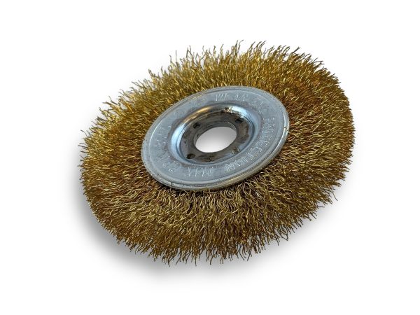 Brosse Circulaire touret LAITON Souple | Ø 100 mm | 1 à 3 rangs Brosses rotatives avec alésage