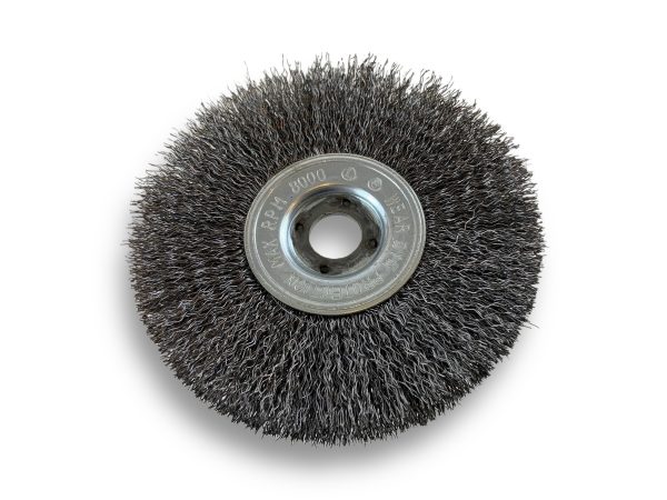 Brosse Circulaire touret ACIER Dur | Ø 125 mm | 1 à 3 rangs Brosses rotatives avec alésage