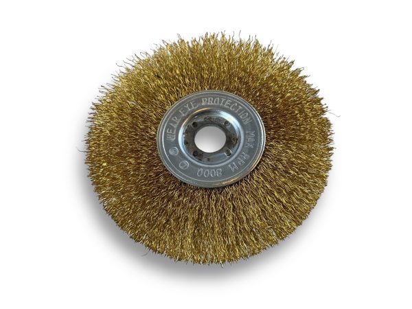 Brosse Circulaire touret LAITON Souple | Ø 125 mm | 1 à 3 rangs Brosses rotatives avec alésage