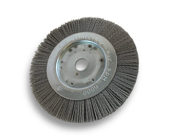 Brosse Circulaire touret Nylon | Abrasif grain 120 | Ø 175 mm | 1 à 3 rangs Brosses rotatives avec alésage