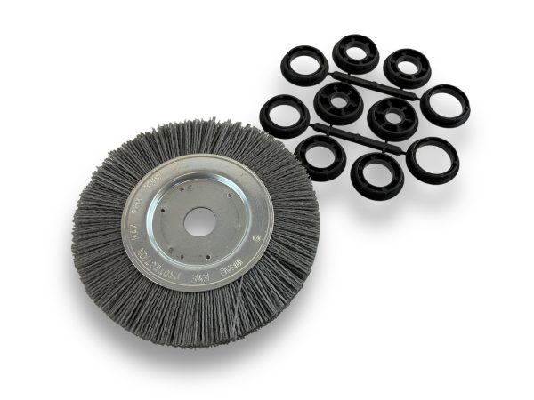 Brosse Circulaire touret Nylon | Abrasif grain 120 | Ø 150 mm | 1 à 3 rangs Brosses rotatives avec alésage