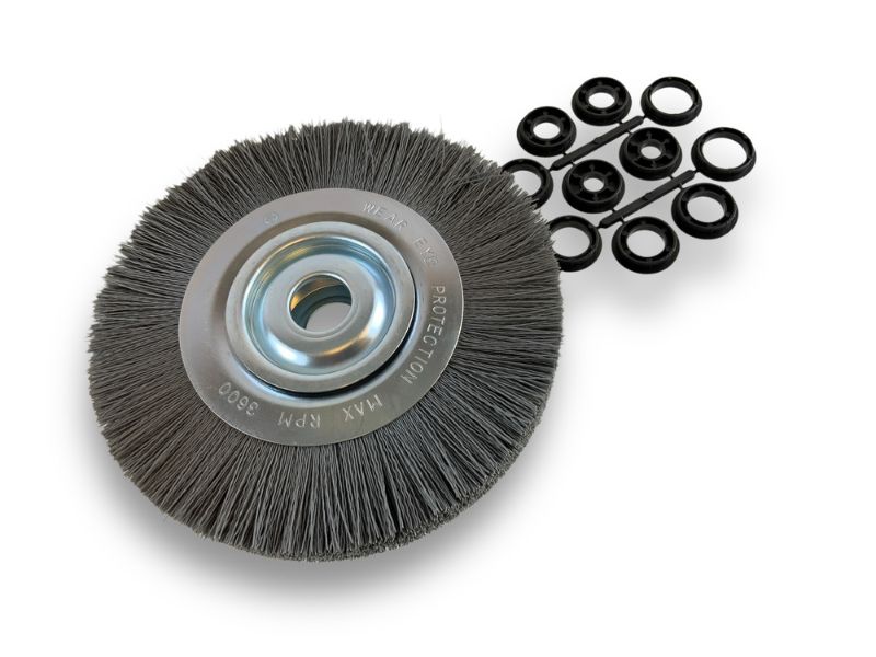 Brosse Circulaire touret Nylon | Abrasif grain 240 | Ø 250 mm | 1 à 3 rangs