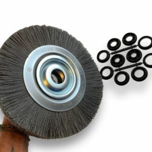 Alternative view of Brosse Circulaire touret Nylon | Abrasif grain 240 | Ø 250 mm | 1 à 3 rangs